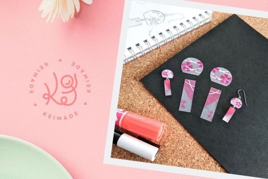 Explanation of Shrink art - plastic sheet transformed into cute Japanese style earrings