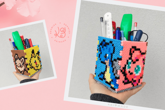 Pokemon Pen Stand Perler Pattern - KeiMade Cover