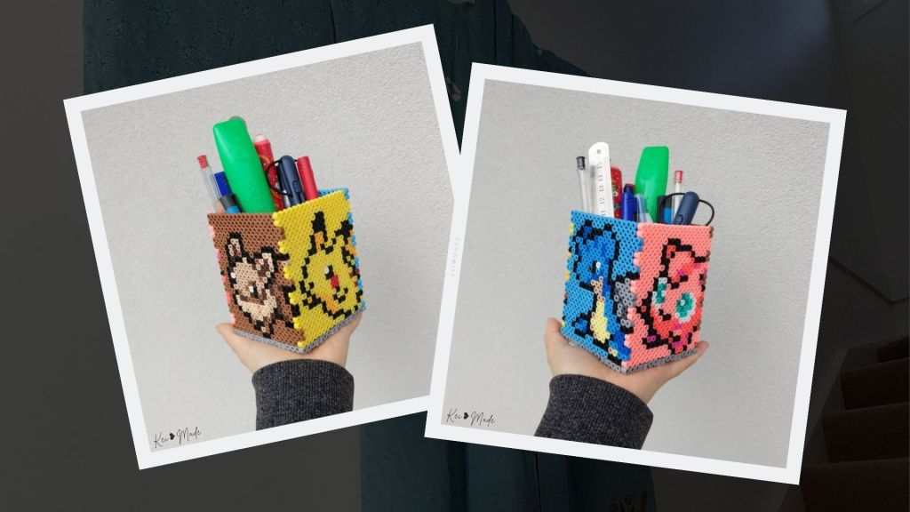 Pokemon perler bead pen stand