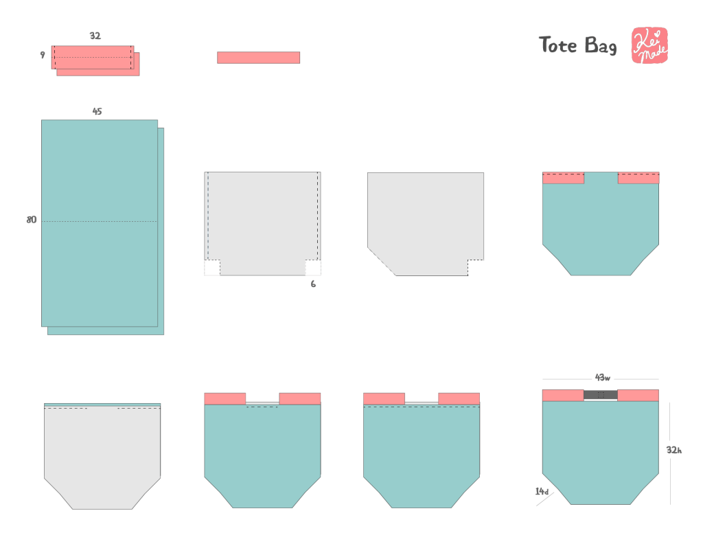 DIY Tote bag pattern and sewing instructions