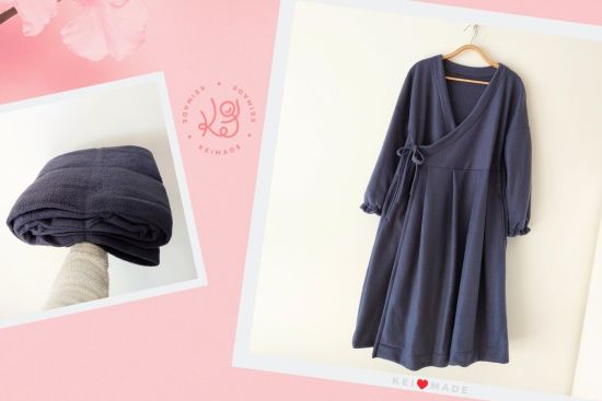How to upcycle a blanket into a wrap dress