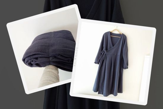 Sewing a wrap dress from a polar fleece blanket by KeiMade