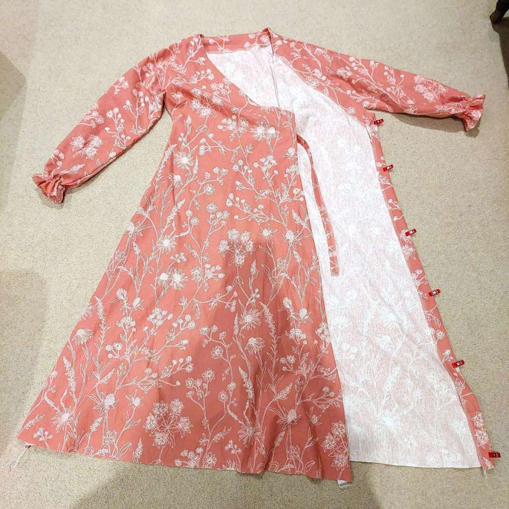 DIY wrap dress - almost finished sewing