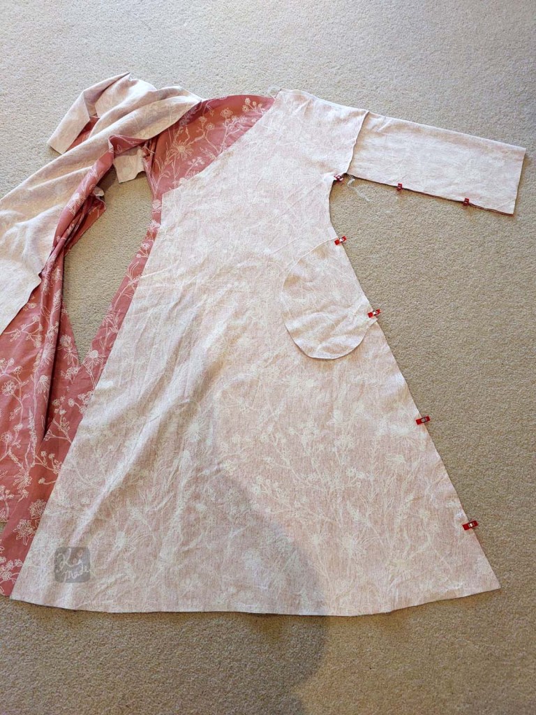 How to sew side in-seam pockets to a wrap dress