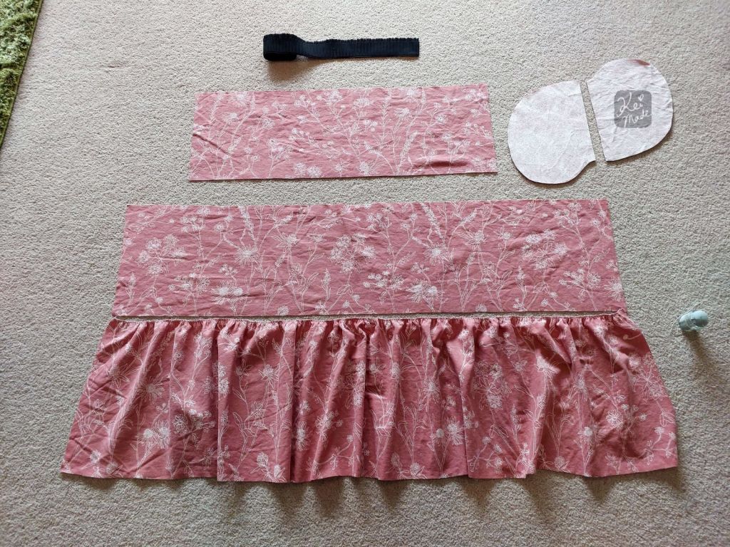 In progress of DIY tiered skirt