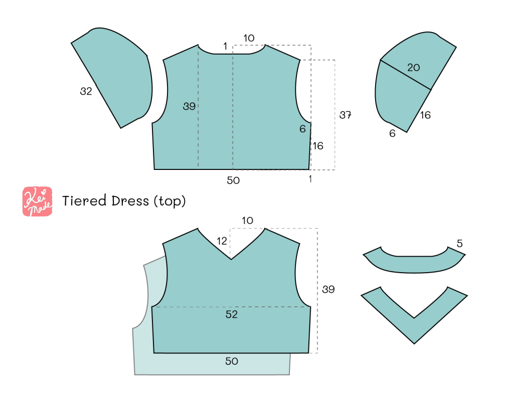 Tiered dress top pattern