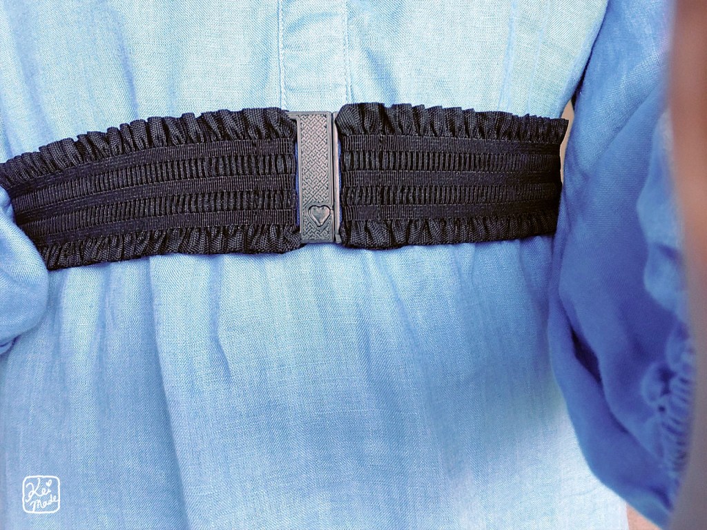 DIY frilly wide elastic waist belt by Keimade