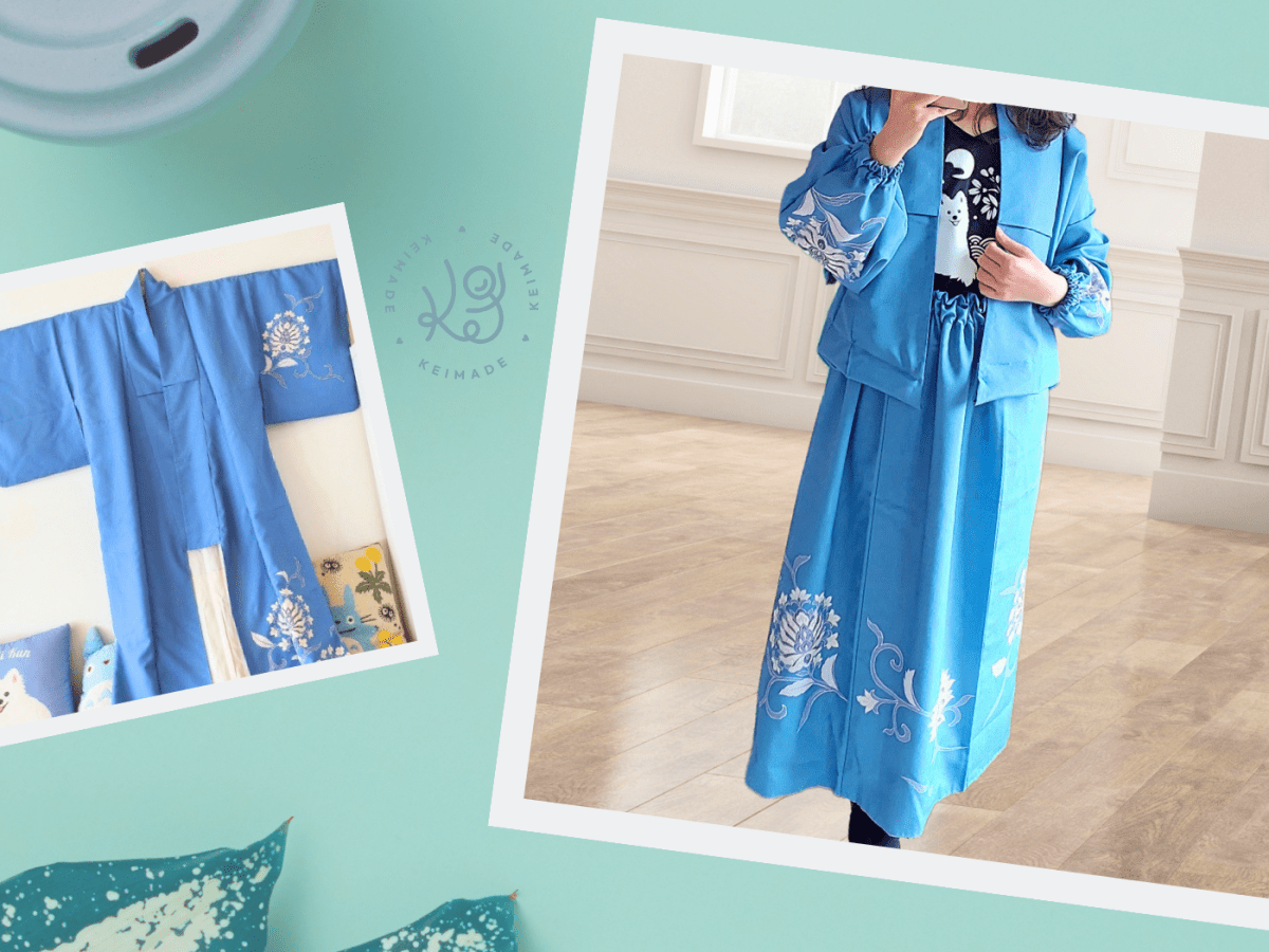 Upcycling a Kimono to make a 2-Piece Suit