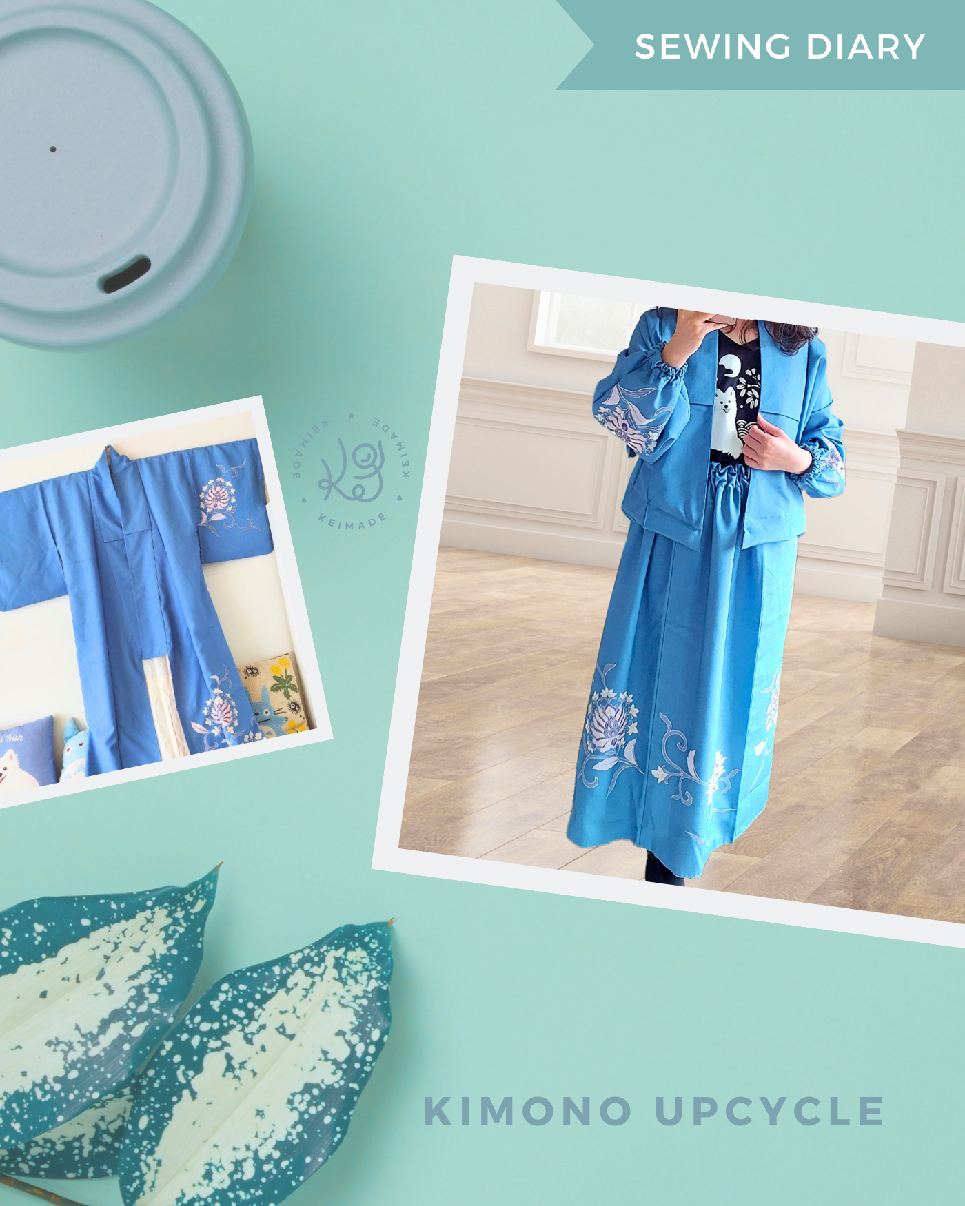 How KeiMade upcycled a kimono into a 2 piece suit