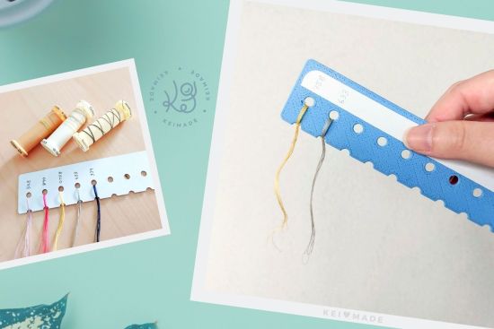DIY Thread Sample Cards for storing left over threads (free SVG & 3MF)