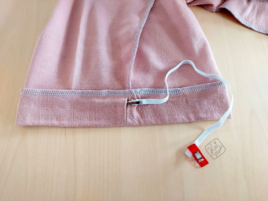 How to sew elastic casing waistband and cuff