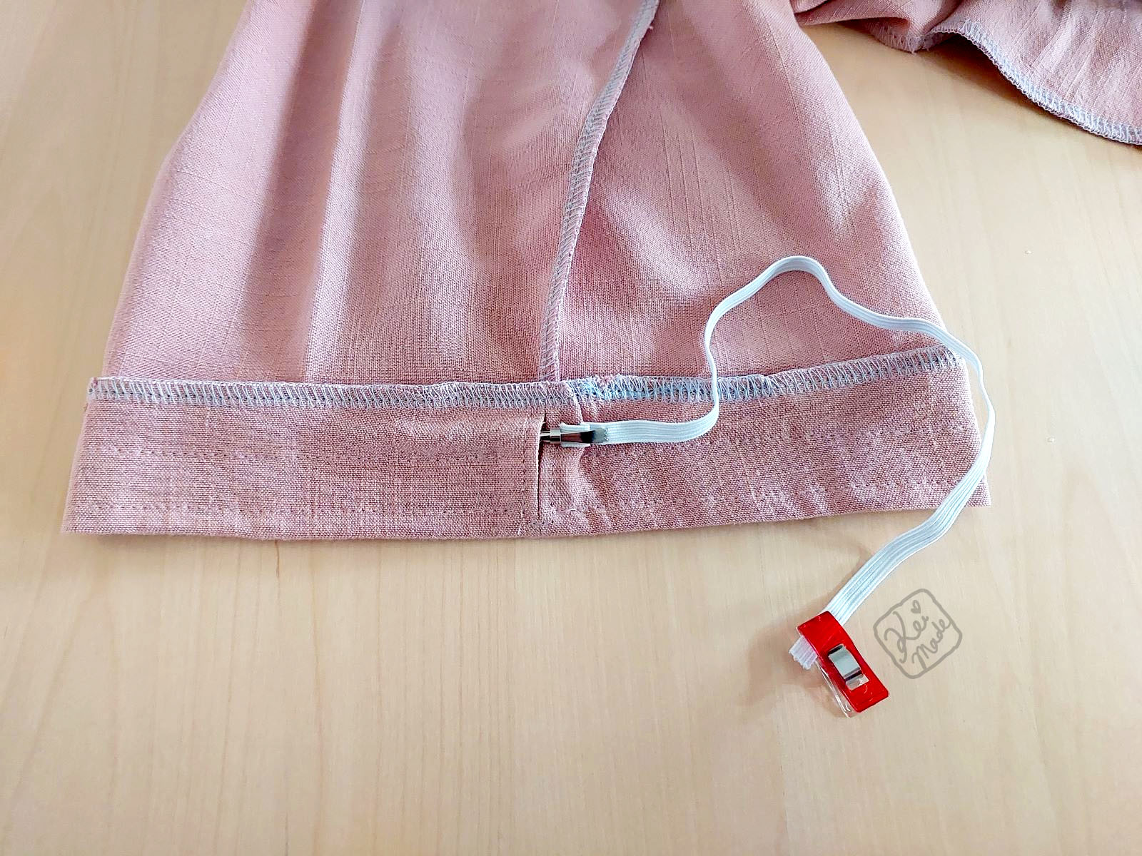 How to sew elastic casing waistband and cuff
