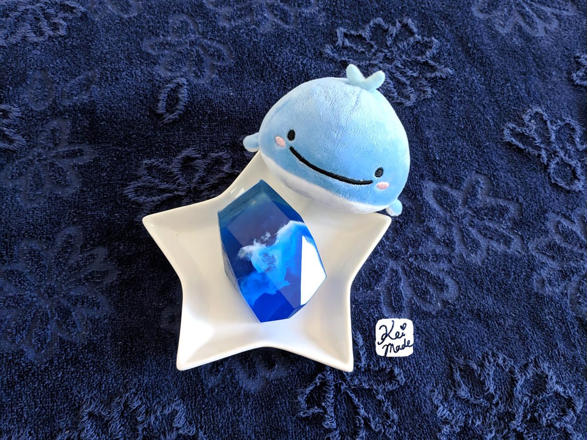 How to make blue gemstone crystal soap
