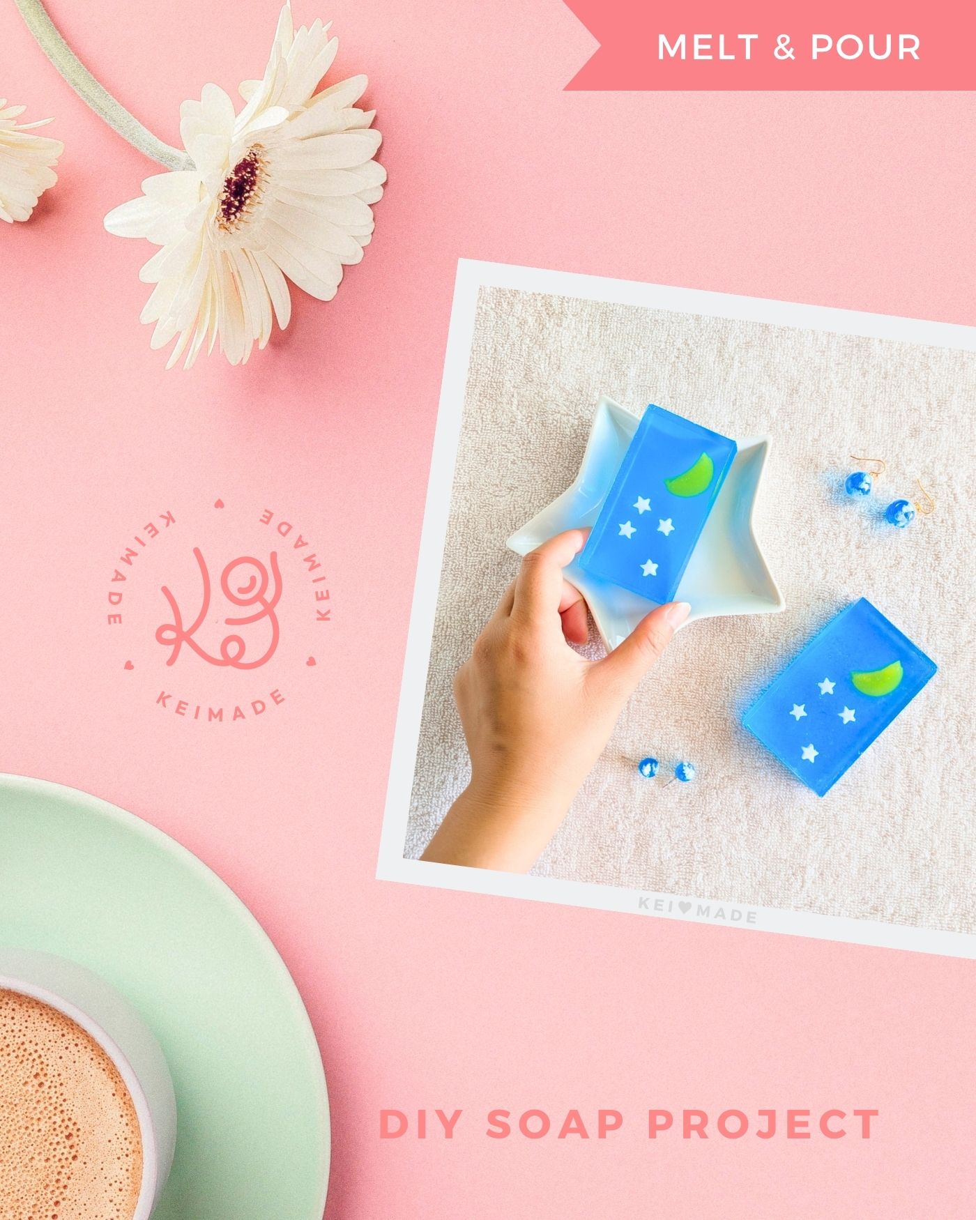 How to make starry night soap bars