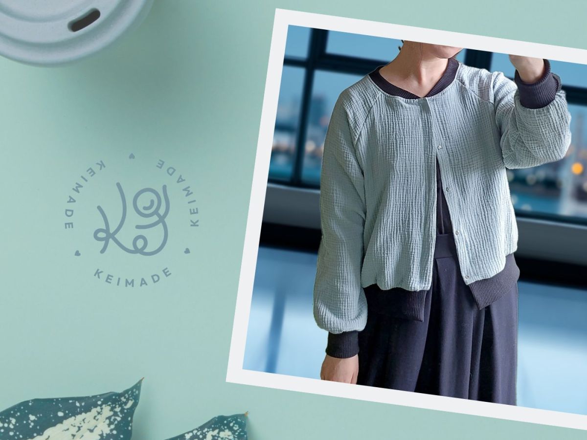 Bomber Jacket Pattern: Sewing a Blouson Cardigan with Raglan Sleeves