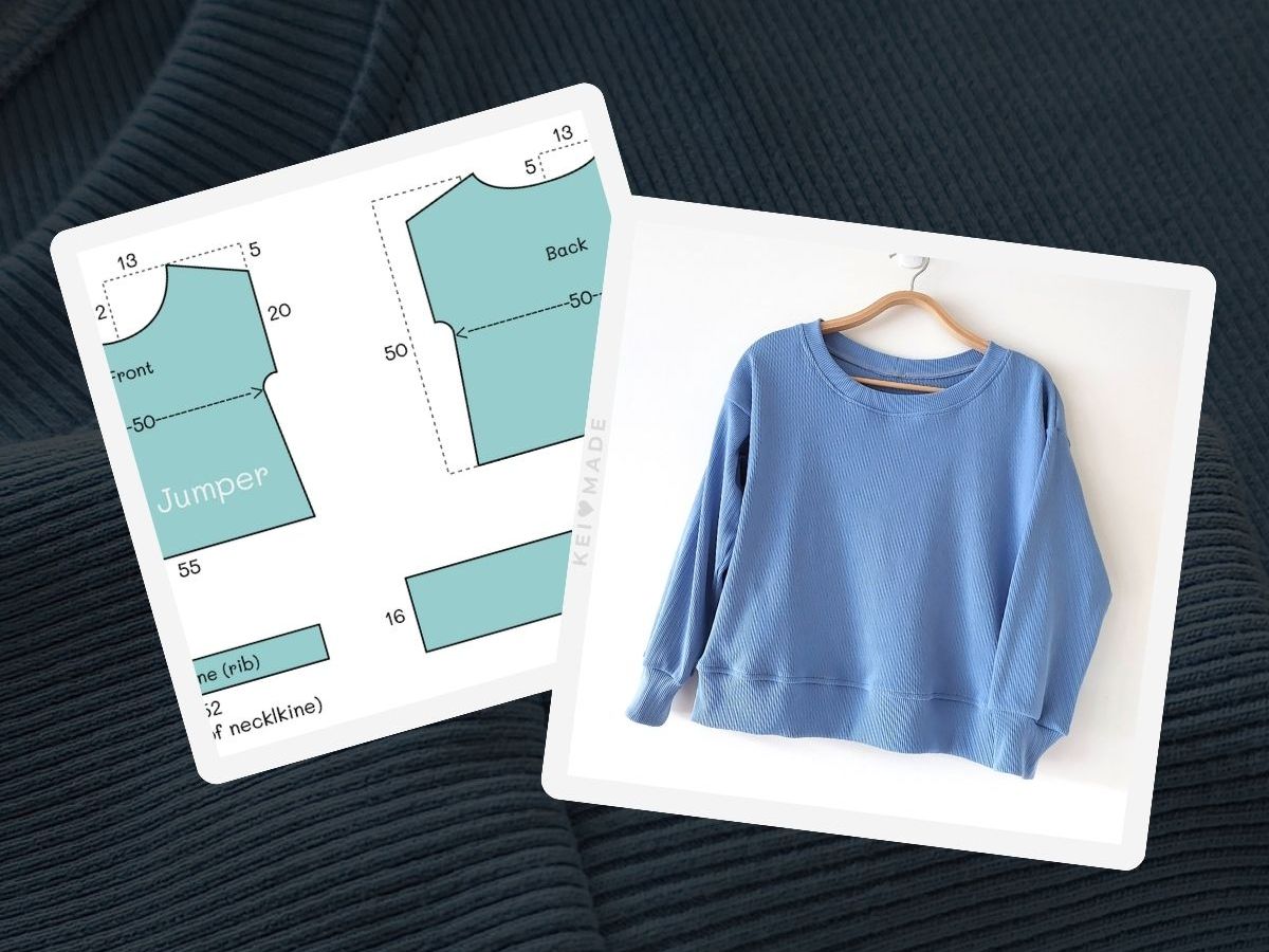 Round Neck Jumper Pattern & Sewing Log (Free PDF)