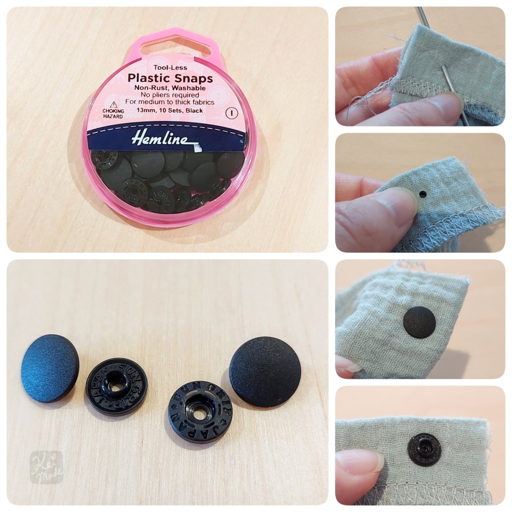 How to use Hemline tool-less plastic snaps made by sungrip japan