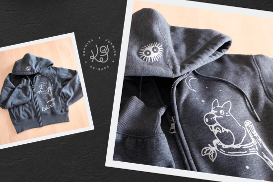 DIY Totoro Hoodie made with Cricut Maker 3, Siser EasyWeed HTV, and Uniqlo jumper (by KeiMade)