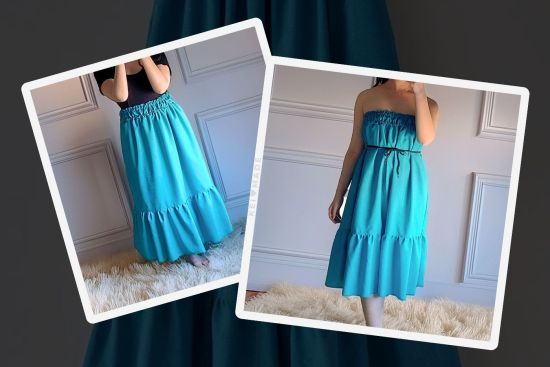 Two way ruffle skirt and dress cover