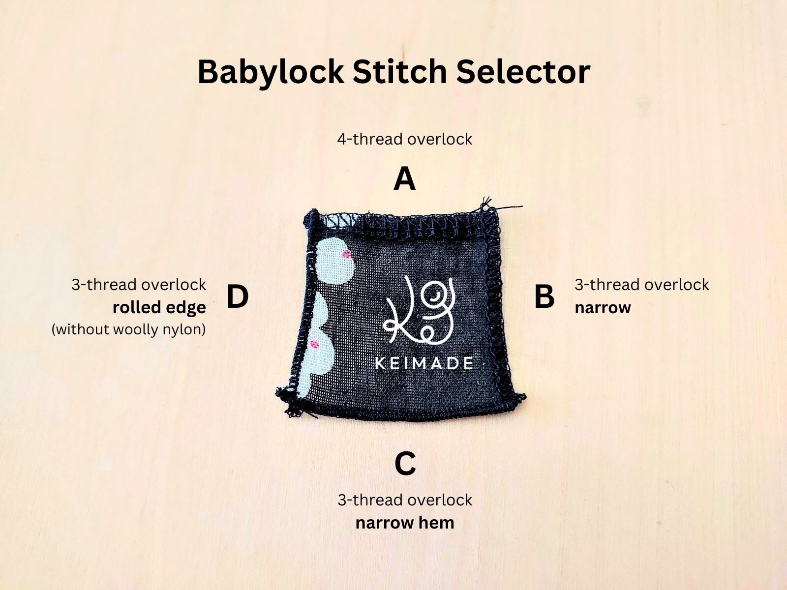 Babylock Stitch Selector - Rolled Edge vs Narrow Hem vs Overlock