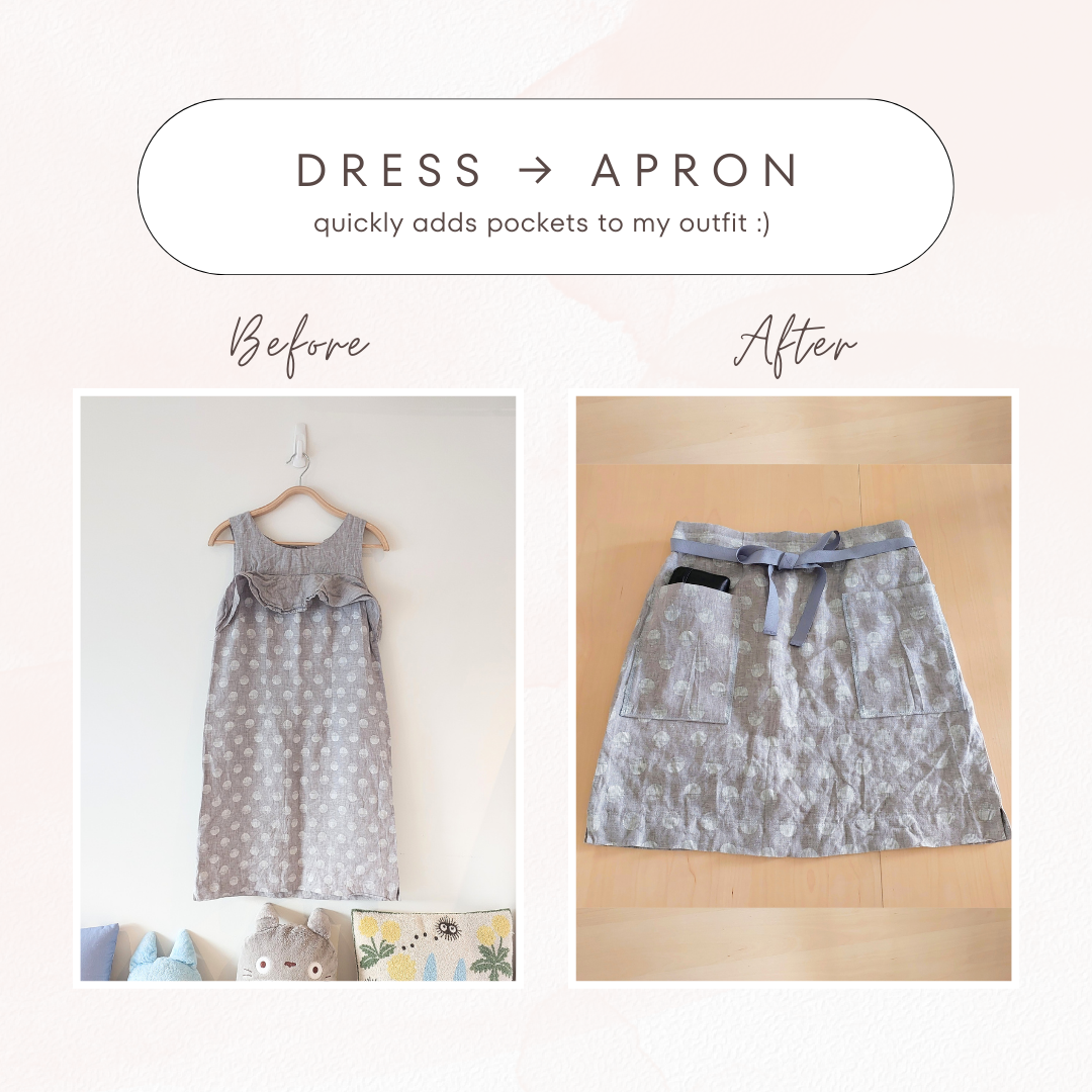 refashion a dress into an apron