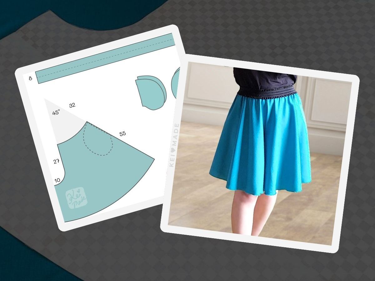 Drafting & Sewing Circular Shorts (Split Skirt)