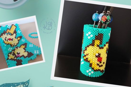 How to make a Cylindrical Cup with Perler Beads facing outwards