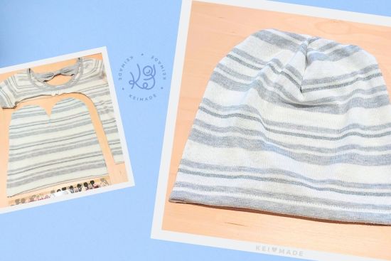 Upcycling a knit jumper into a reversible beanie - pattern and how to