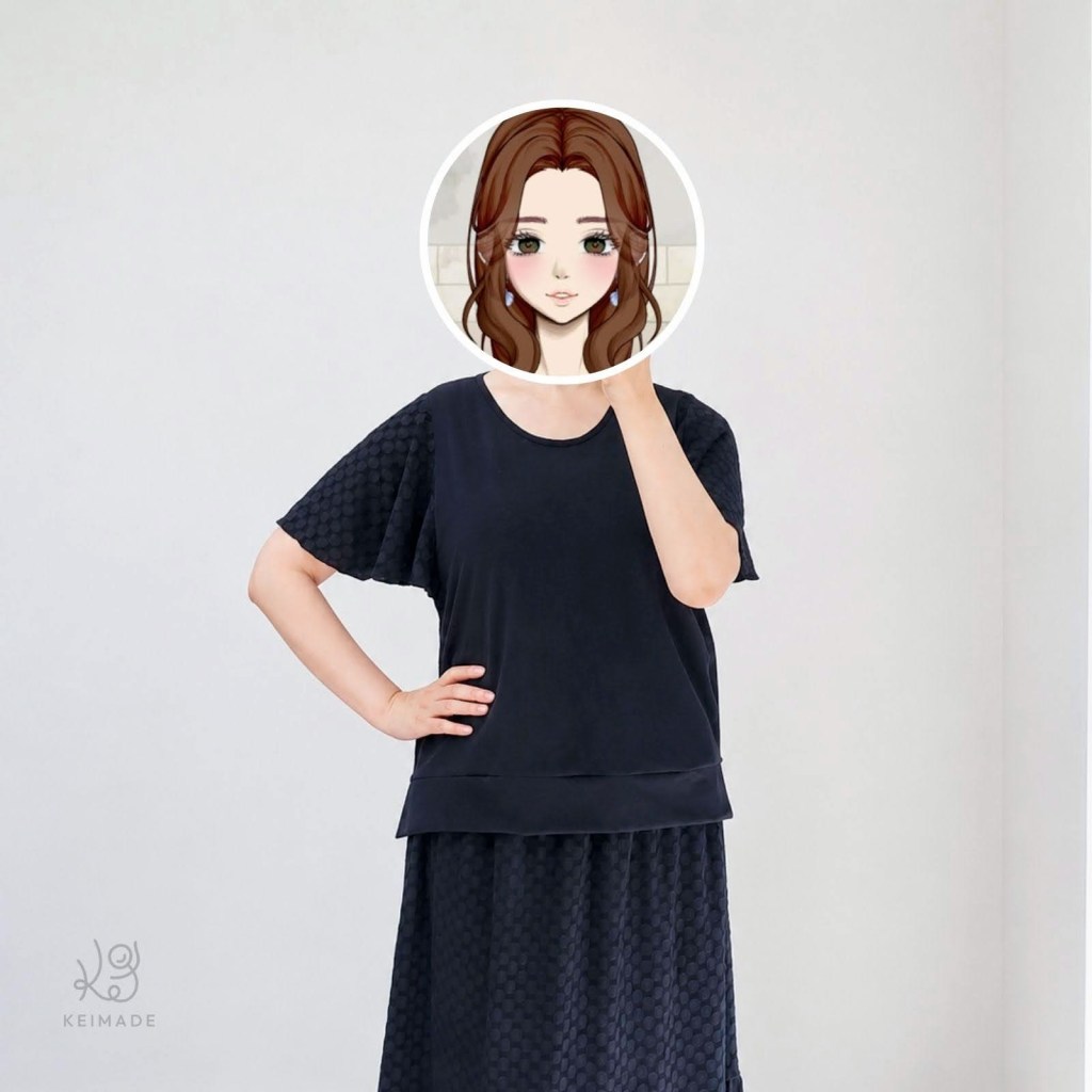Babylock flare sleeve pullover finished ベビーロック・フレアスリーブプルオーバー