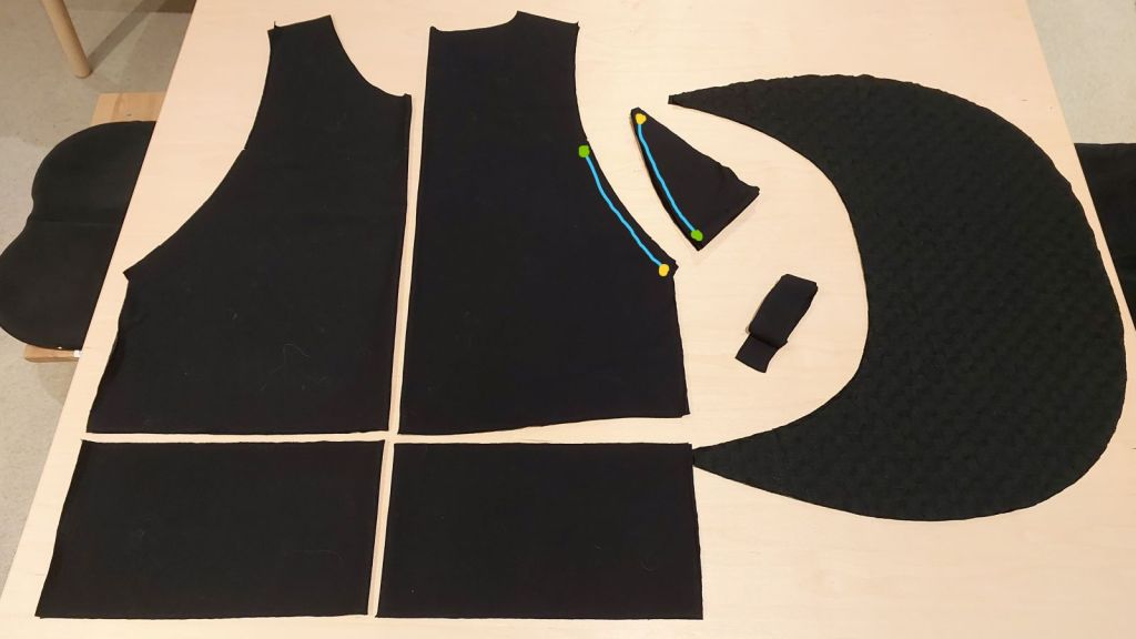 Cut out pattern for babylock's flutter sleeve pullover top